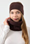 100% Micro Polar Flexible Multifunctional Neck Collar + Headband Women's Winter Set - 7
