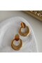 Retro Model Steel Ring Helix Women's Earrings - 3