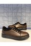 Ay 584 Men's Brown Genuine Leather Rubber Lacing Detail Orthopedic Comfortable Daily Walking Shoes - 4
