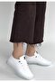 Jiten White Leather Lace-Up Sports Shoes - 3
