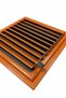 Brown Aluminum Surface Grille Bathroom Wc Shutter Ventilation 50X50 - 3