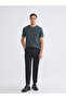 Navy Blue Slim Fit Men's Chino Trousers