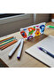 Kindergarten and Primary School Colorful Zippered Pen Holder Multi-Purpose Organizer Pencil Case Large Crayon Holder - 3