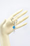 Crystal Translucent Beaded Glass Turquoise Evil Eye Metal Ayetel Kürsi Keychain, Gift Bag Ornament - 2