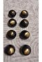 Copper Plated Brushed Metal Button 30 Size 18 mm 6 Pieces