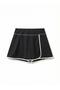 Black Elastic Waist Women's Swim Shorts Skirt (S6)