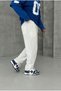 Full Lycra Super Flexible Baggy (Loose) Fit Men's White Ribbed Jogger Mz5030 - 2