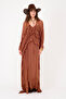 Italian Colorful Lined Long Silk Dress - 5