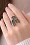 Adjustable Silver Color Ring with Male Figure Holding a Heart – Cute Design Model
