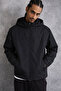 Men's Premium Comfort Oversize Black Raincoat & Windbreaker