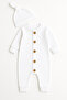 2-Piece Seasonal Cotton Baby Romper Set with Buttons, Long Sleeves, Newborn & 0-3-6-9 Months - 4