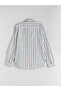 Nevavm Regular Fit Long Sleeve Striped Men's Shirt with Difference - 7