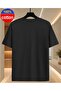 T-Shirt, Cotton, 100% Cotton, Navy Blue, Short Sleeve, Round Neck, Casual, Minimalist - 2