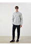 Nevavm Regular Fit Long Sleeve Striped Men's Shirt with Difference - 2