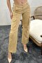 1084 Camel Cargo Pocket Gabardine Women's Trousers