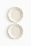 2-pack stoneware starter plates