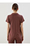 Polo Neck Textured Women's T-Shirt - 4