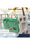 XL EVA Beach Tote Bag – Waterproof Summer Pool &Travel Tote with Inner Pocket &3 Charms (48x34x23cm) - 4