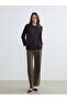 Brown Crew Neck Patterned Women's T-Shirt - 2