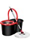 Easy Spin Mop & Bucket Set with 360° Rotation, Wring Dryer Basket, 2 Microfiber Mop Heads, cleaning.