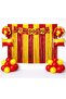 Luxury Yellow Red Fan (Super Set) with Backboard Concept Birthday Party Set Decoration