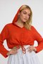Women's Muslin Crop - Hooded Crop Shirt - 1160