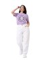 Ladies Graphic T-shirt -LILAC - 3