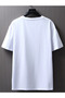 White Oversized Cotton Unisex Printed T-Shirt - 2