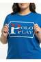 Ladies Graphic T-shirt -ROYAL BLUE - 3