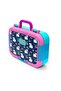 Kids Neon Coral Navy Blue Swan Patterned Stainless Steel Lunch Box 39304 - 4