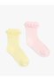 Lace Detailed Cotton Socks Set of 2 - 2