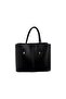 Women's Hand and Shoulder Bag with Lace Detail and Stitched Thin Straps - 3