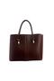 Women's Hand and Shoulder Bag with Lace Detail and Stitched Thin Straps - 3