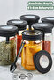 Qlux Ideas 6-Piece Glass Spice Jar Set with Spoons - Practical Spice Jar Set Domestic Production Bpa Free - 2