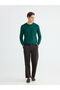 Özmarka New Season Crew Neck Diamond Pattern Knitwear Men's Sweater - 2
