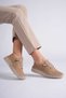 Genuine Leather Women's Casual Shoes – Orthopedic Sole, Perforated Laces Comfortable Mother & Comfort Shoes