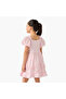 Floral Print Smocked Dress with Ruffle Detail - 3