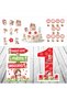 Little Red Riding Hood Birthday Table Decoration / Cake Decoration Set 1 Year Old