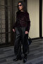 Black Elastic Waist Women's Leather Balloon Pants Mg2701 - 7