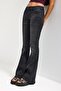 Women's Smoke Gray 2s6-1 SWL Mid-Rise Flared Fit Belt Detail Stretchy Denim Jeans - 6