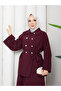 Double Buttoned Shirt & Skirt Hijab Set Rc9022 - 7