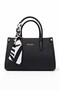 Women's Handbag with Shoulder Strap, Scarf Detail, Useful, Large Volume, 3 Compartments - 2