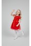 Girl's April 23Rd and October 29Th Performance Outfit Solid Color Short Sleeve Red T-Shirt Red Tutu Skirt Set - 3