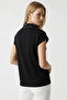 Embroidered collar sleeveless regular knitted t-shirt - 3