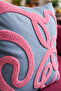 Punch Embroidered Throw Pillow Cover - 43*43 cm - Curve - Light Blue - Pnk001 - 2