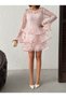Rochie elegantă brodată cu volane - 5