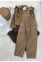 Firfir Detail-Oriented Girls' Denim Jacket and Pants Two-Piece Set - 4