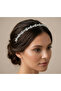 Pearl and Crystal Stone Bridal Crown Hairband - 2