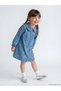 Lcw Kids Indigo Baby Collar Embroidered Girls' Jean Dress - 2