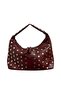 Oval Strap Soft Leather Women's Hand and Shoulder Bag with Staple Accessories - 3